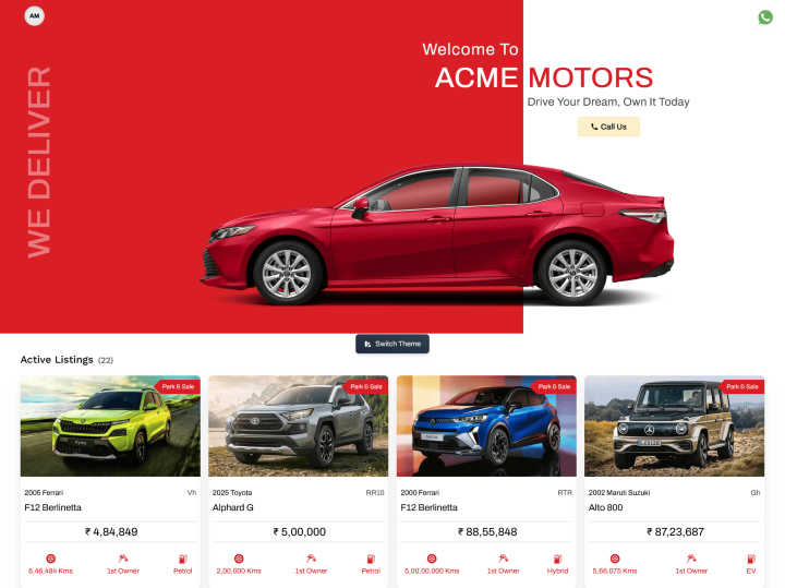myshowroom online website theme 1